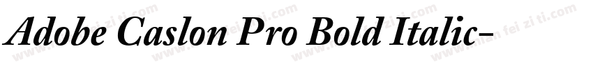 Adobe Caslon Pro Bold Italic字体转换